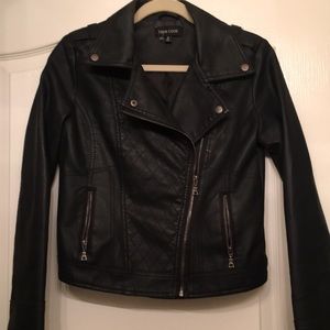 ASOS leather-look jacket black, size M